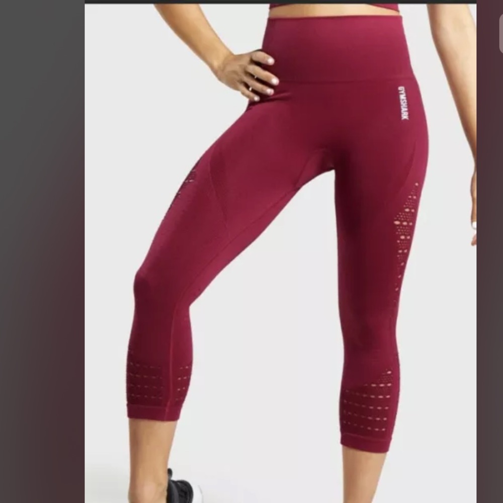 Gymshark Seamless Beet Crop Leggings